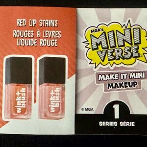 Red lip stains makeup Miniverse make it mini make up series 1 gloss lipstick